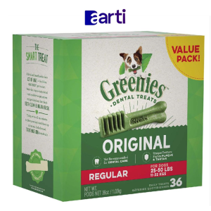 Greenies Original, golosinas dentales para perros de tamaño regular, 36 onzas, 36 unidades