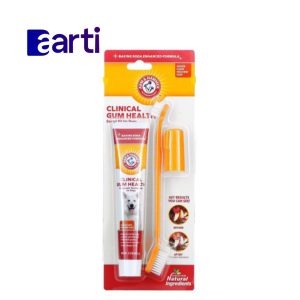 Clinical Gum Health Dental Kit, Cepillo y Pasta Dental para Perros, Arm & Hammer