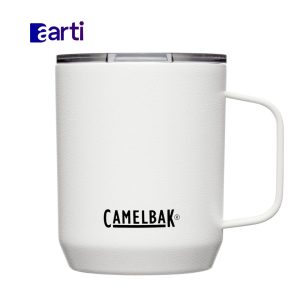 Taza CamelBak Horizon Blanco de 12 oz - Acero inoxidable aislado - Tapa trimodal