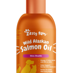 Zesty Paws - Aceite puro de salmón silvestre de Alaska para perros y gatos 8 OZ