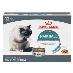 Royal Canin Hairball Care - Comida húmeda para gatos en rodajas finas en salsa, lata de 3 onzas (12 unidades)