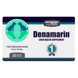 Nutramax Denamarin - Suplemento de salud hepática para perros medianos - 30 tabletas