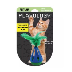 Juguete para gatos con plumas y forma de wobbler de Playology